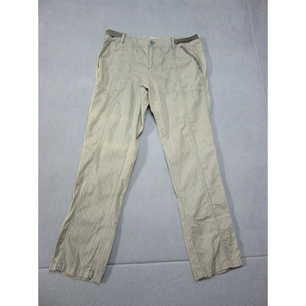 Hei Hei Pants Womens 29 Beige Striped Excellent Straight Leg Stretch Casual